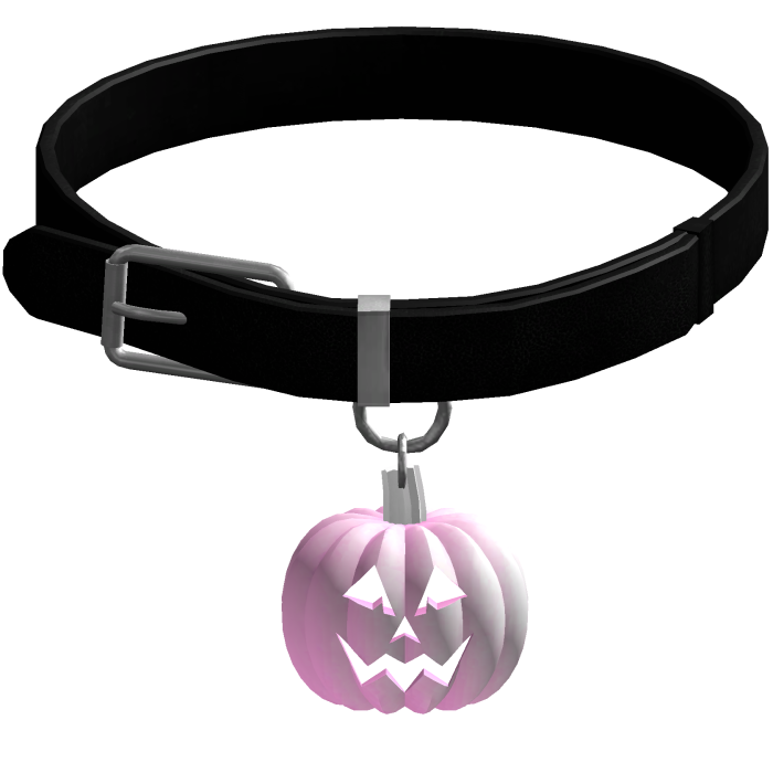 🎃. ⭑Emissive Glowing Pastel Jack O'Lantern Collar