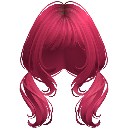 Sweet Swirly Pigtails Hot Pink Roblox item