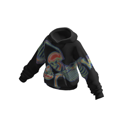 black skeletons y2k hoodie thumbnail
