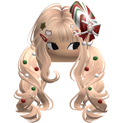 ♡ Christmas Peppermint Pigtails (Blonde)