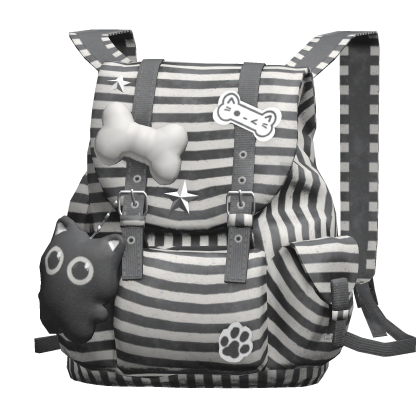 Grey Cute Bone Y2k Backpack