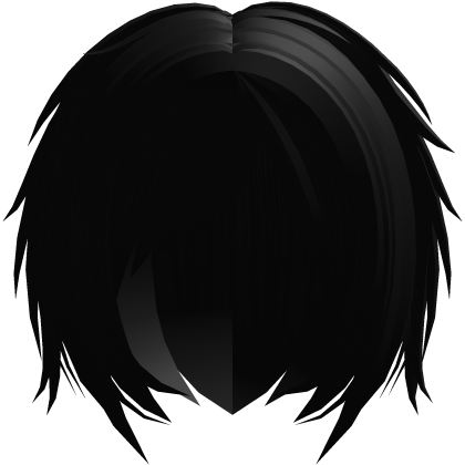 Cute long emo vkei black bob