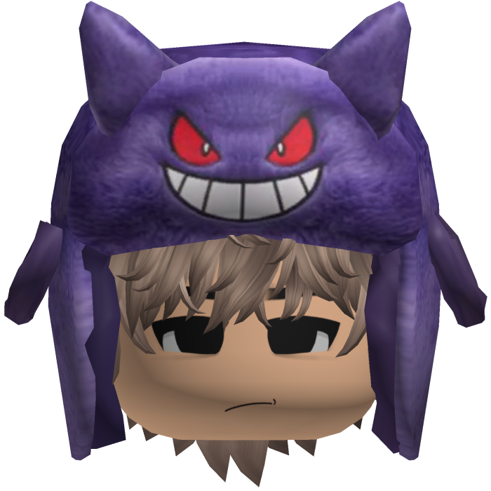 Purple Monster Ushanka w/ Emo Boy Face y2k Hair