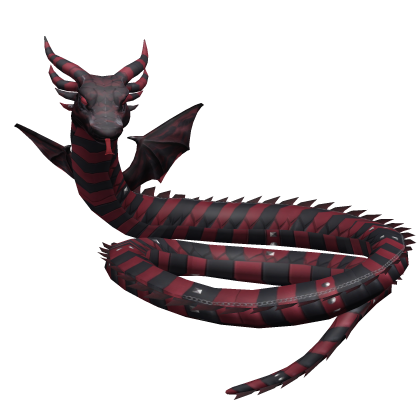 Goth dragon wrapped around neck
