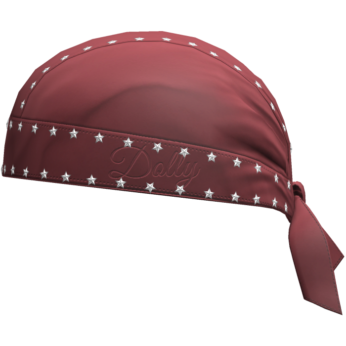Red Star Studded Leather Bandana ☆