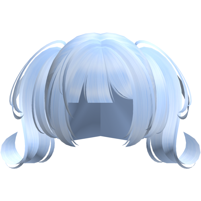 Light Blue Swirled Messy Pigtails