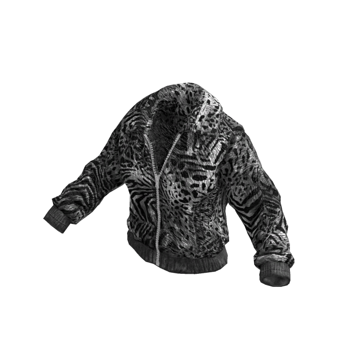 Y2K Animal Print Fleece Sweater
