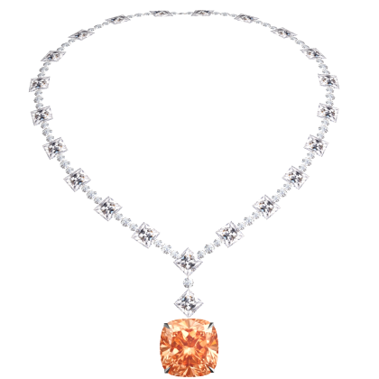 Kim's Orange Diamond Necklace Roblox item