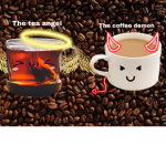 Coffee Demon and tea angel
