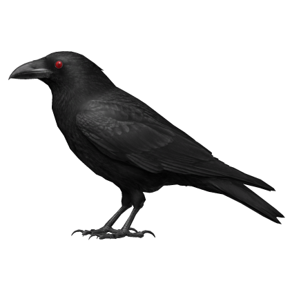 Crow Raven w/ Glowing Red Eyes