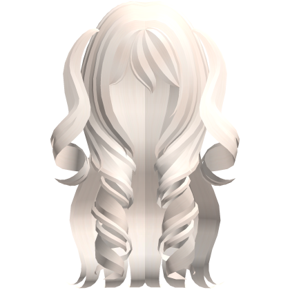 curly long princess pigtails beige hair Roblox item
