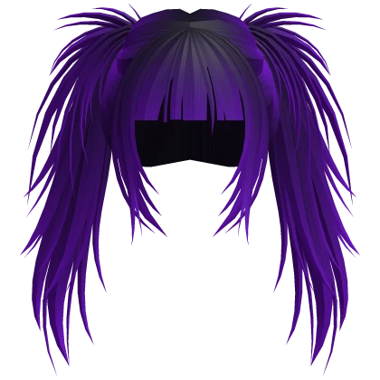 Long Dyed Scene Pigtails in Purple | Roblox Item - Rolimon's
