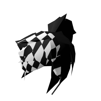 Lowpoly CHIBI Punk Scene White Checker Hair thumbnail