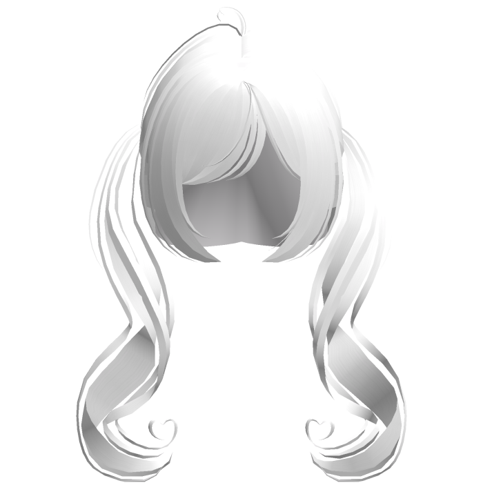♡ cute dolly princess heart curls in white