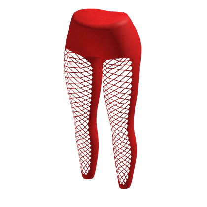 red fishnet leggings