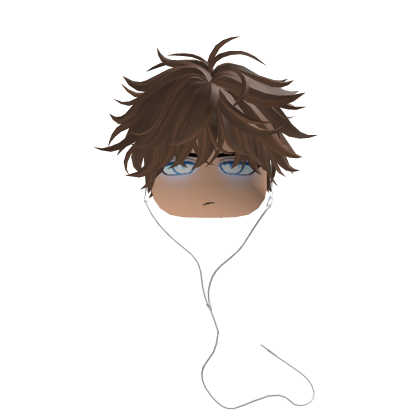Messy Hair With Headphones Anime Face