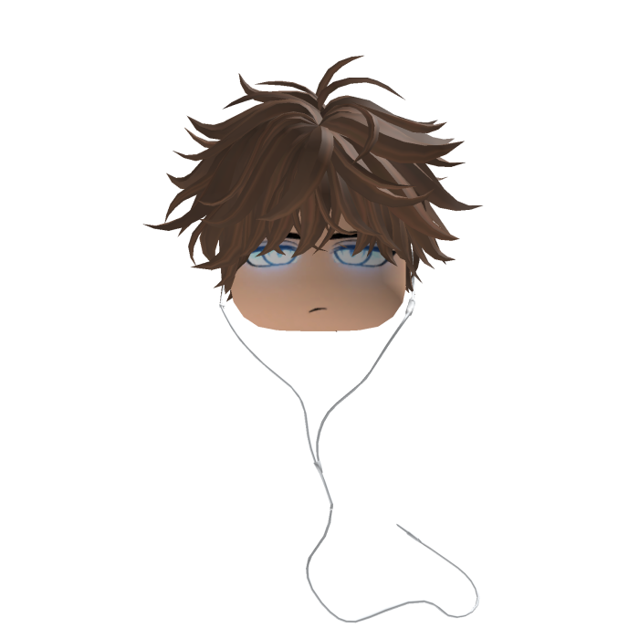 Messy Hair With Headphones Anime Face