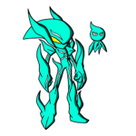 Cool Neon Robot Cyan$