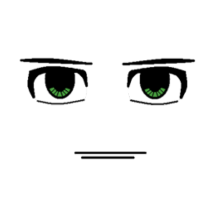 Anime Face,Green eyes Roblox decal
