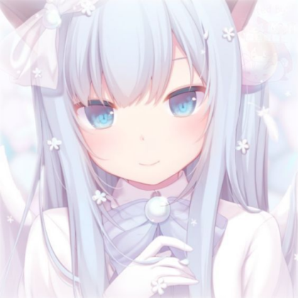 cute blue christmas anime girl Roblox decal