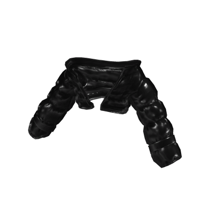 Black oversized puffer coat gaming jacket thumbnail