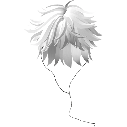 Y2K emo boy with headphones, white hair