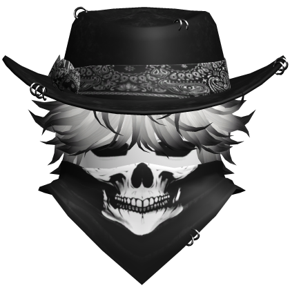 Gothic Cowboy Bandit w/ Neckscarf & Cowboy Hat