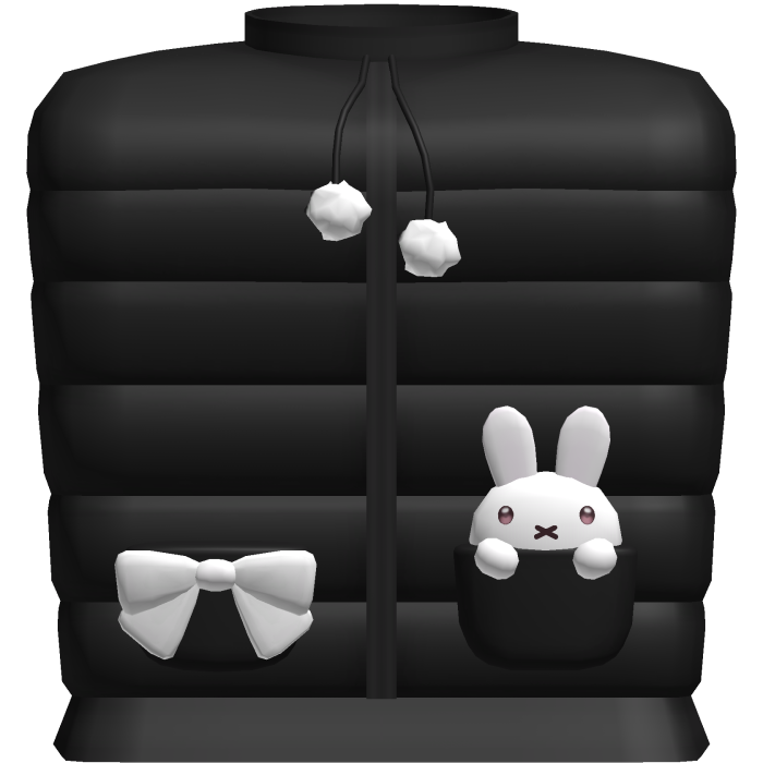 Cute Black Winter Miffy Puffer Jacket