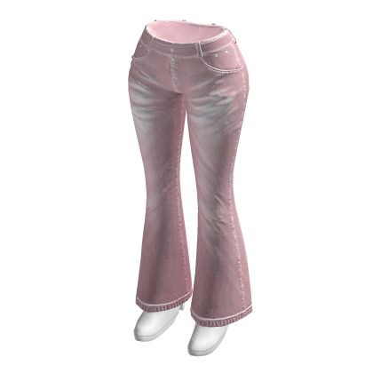 🍀Y2K Flare Pants with Heels(Pink)