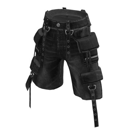 💜 Bermuda Denim Shorts_Black