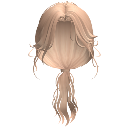 Peach Blonde Low Ponytail