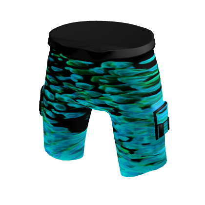 Teal Trippy Shorts thumbnail