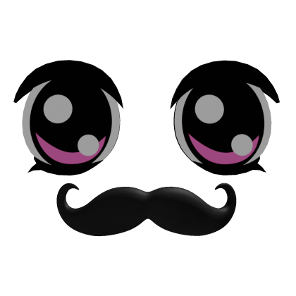 Silly Mustache Anime Face