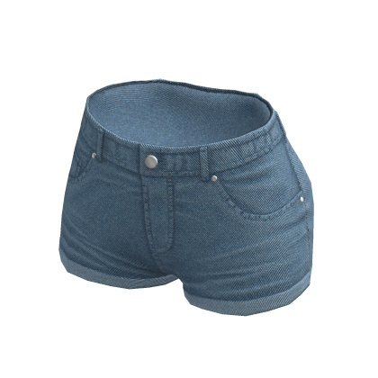 Jean Shorts Blue Denim Vintage Baddie Ripped Y2K thumbnail