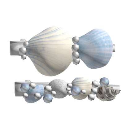 Seashell Ocean Hair Clip Blue