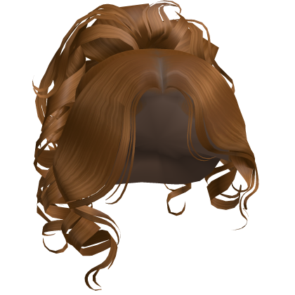 ☆ | Ginger Curtain Bang Loose Curl Bun