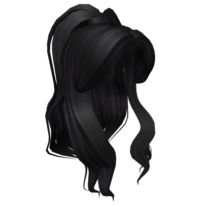 Voluminous Wavy Black Ponytail Roblox item