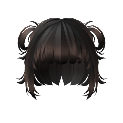 Y2K Half Up Half Down Hair w/ Pigtails (Brown) Roblox item