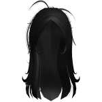 ۶ৎ | cute messy long scruffy black hair