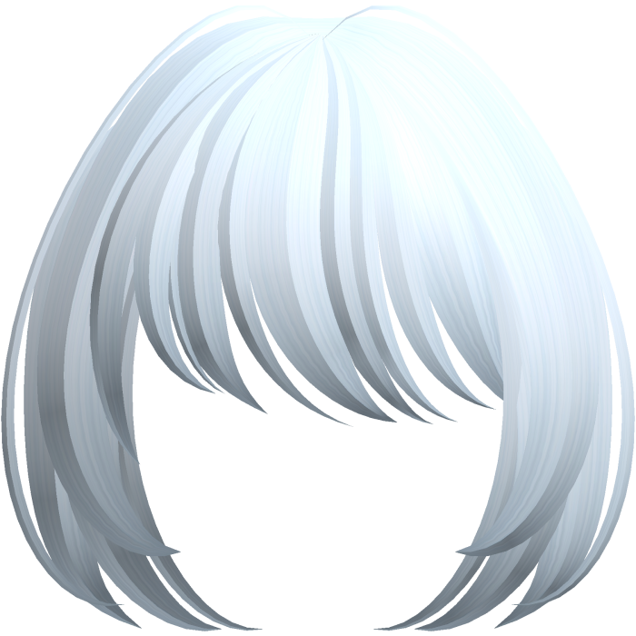 kawaii blue moe bangs anime