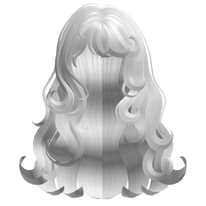 Wavy Curly Long White Hair Roblox item