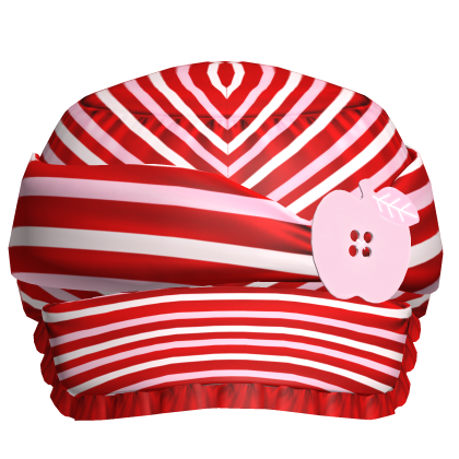 Cute 2000s Gyaru Apple Button In White Red
