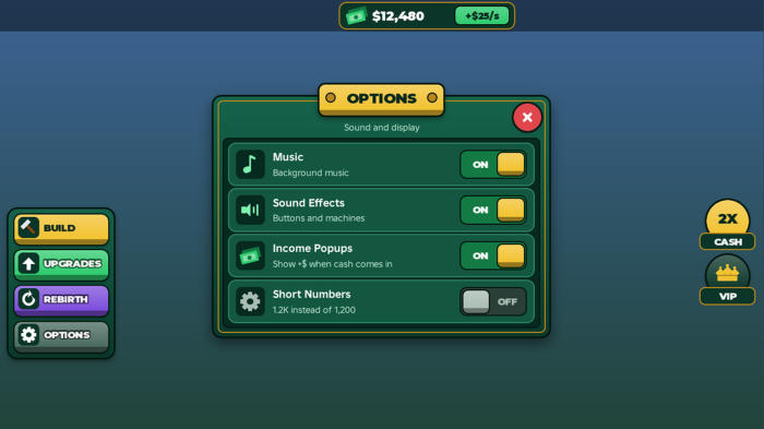 Tycoon UI Kit Cash Buttons Upgrade Shop HUD Panels preview 2
