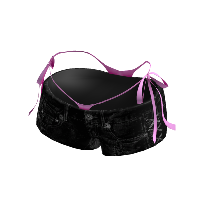 Y2K Grunge Lowrise Shorts (Pink) thumbnail