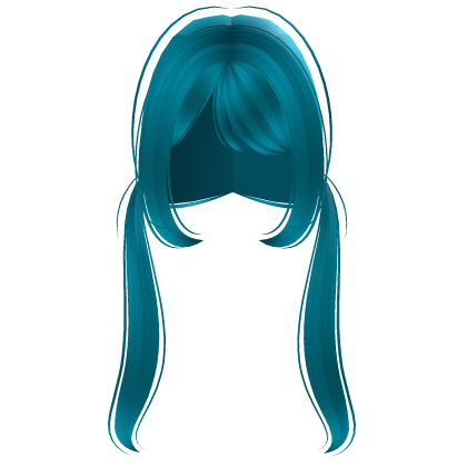 ♡ pigtails anime fofas azul turquesa Roblox item