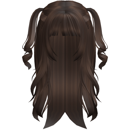 Dreamy Curly Twintails Hairstyle (Brown) Roblox item