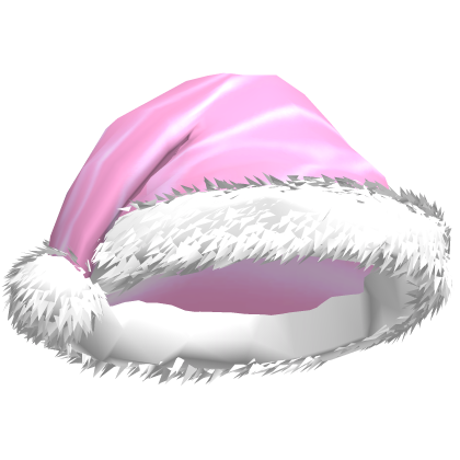Christmas Fuzzy Soft Pink Santa Hat Roblox item