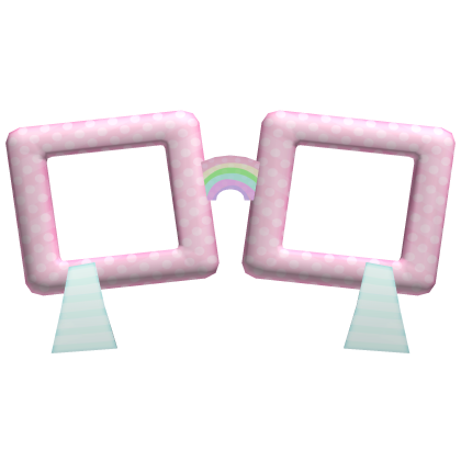 🌈 cute pastel rainbow oversized decora glasses
