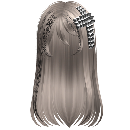 emo scene long hair w cross ash leopard