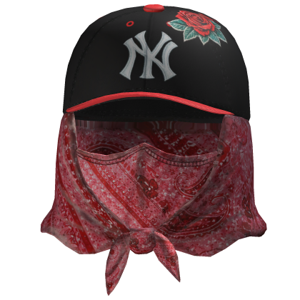 Red Bandana Mask w/ NY Fitted Roblox item